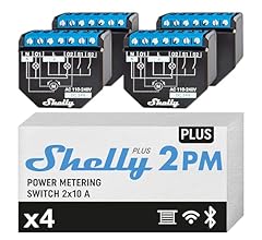 Shelly Plus 2PM | Wlan & Bluetooth 2 Kanäle Smart Relais Schalter | Rolladenschalter mit Stromverbrauchsmessung | Hausautom…