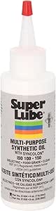 Super Lube 51004 Synthetic Oil with PTFE, High Viscosity, 4 oz Bottle,Translucent white(Packaging may vary)