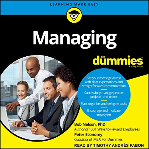 Managing for Dummies Audiolibro Por Bob Nelson PhD, Peter Economy arte de portada