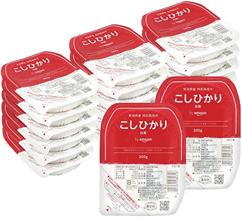 by Amazon パックご飯 新潟県産こしひかり 200g×20個(白米) 特別栽培米