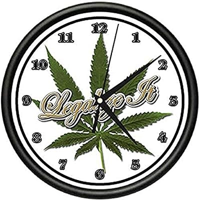 SignMission Legalize Marijuana Pot Smoker Pipe, Beagle Wall Clock Dog pet Dogs Puppy Breeder Gift, 1LEGALIZE IT