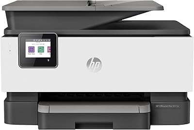 HP OfficeJet Pro 9015e Wireless Color All-in-One Printer with bonus 6 months Instant ink with HP+ (1G5L3A),Gray