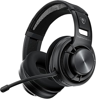 TURTLE BEACH ワイヤレスヘッドホン Atlas Air ブラック 開放型 軽量 301g 2.4GHz/Bluetooth マイク付き Hi-Fi 24bit/96kHz ゲーミングヘッドセット 単一指向 PC PS5 PS4 Switch スマホ Steam Deck 対応 50時間持続 ハイファイ Waves 3D【メーカー保証2年】