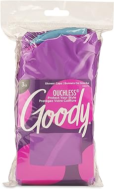 Goody Styling Essentials Shower Cap, 3 Count - Protect Your Hairstyle While Remaining Comfortable - Made With Durable And Wat