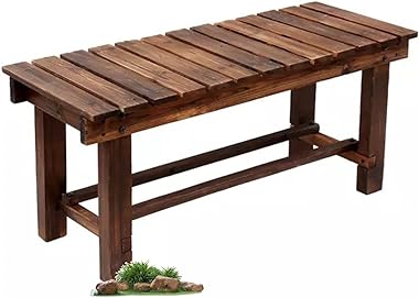 LSPYYDS Garden Bench for Outdoors 2-Person Wood Bench Weatherproof Outdoor Benches, Anti-corrosion and Anti-rust Garden Bench