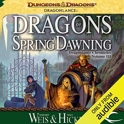 Diseño de la portada del título Dragons of Spring Dawning