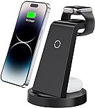 3 in 1 Charging Station for iPhone, Wireless Charger for iPhone 15 14 13 12 11 X Pro Max & Apple Watch - Wireless Charging Station for AirPods Pro 3 2