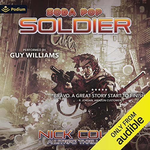 Diseño de la portada del título Soda Pop Soldier