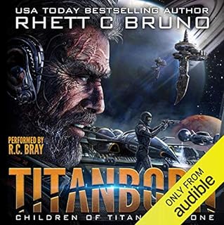 Titanborn Audiolibro Por Rhett C. Bruno arte de portada
