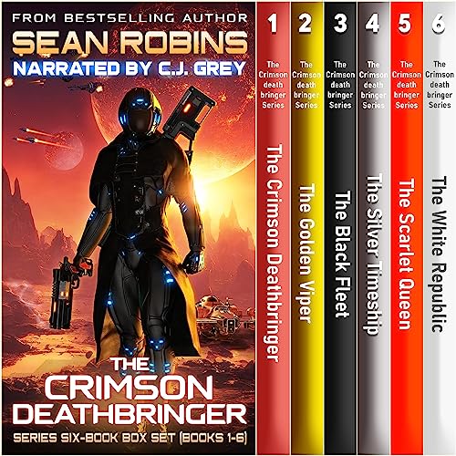 The Crimson Deathbringer Series Six-Book Box Set Audiolibro Por Sean Robins arte de portada