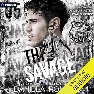 The Savage Audiolibro Por Daniela Romero arte de portada
