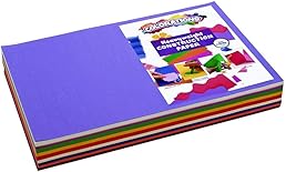 Construction Paper Pack, 10 Assorted Colors, 12 inches x 18 inches, 300 sheets, heavyweight construction paper, crafts, art, kids art, painting, coloring, drawing, creating, arts and crafts