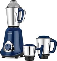 Bajaj Military Series Glamore 800W Mixer Grinder| 3 Stainless Steel Military Grade Jars*| DuraCut® Blades| Royal Blue