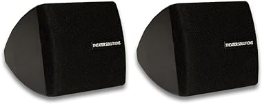 Theater Solutions TS30B Mountable Indoor Speakers Black Bookshelf Pair, 2.5 Inch (Pack of 2)