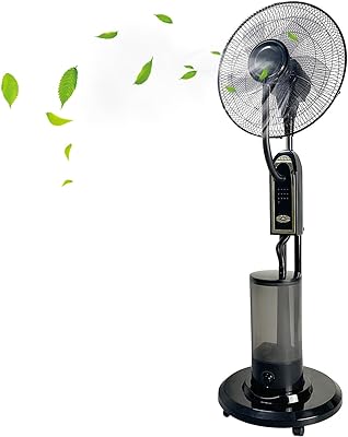 HSPLXYT Portable Misting Fan, Oscillating Pedestal Fan with Mist, Outdoor Fans, Floor Fan for Home, Office, Patios with Timer & Remote Control, 4L large-capacity water tank