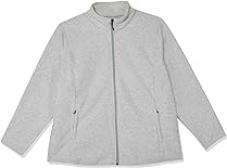 Amazon Essentials Women's Classic-Fit Full-Zip Polar Soft Fleece Jacket (Available in Plus Size), Light Grey Heather, 4X