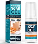 Gowgaw Scar Gel, Scar Cream, Advance Scar Gel for Surgical Scars,Face,Body,Leg, Burns, Acene,C-Section, Stretch Marks, Keloids,Scar Treatments for Old & New Scars,Scar Removal for Women Men,1.76oz