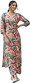 ANNI DESIGNER Women's Cotton Blend Straight Printed Kurta with Palazzo (Chinki Green_L_Green_Large)