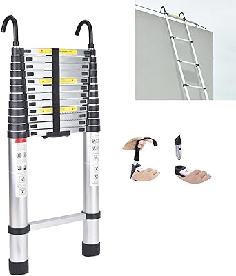 Telescoping Ladder (4.4M-14.4FT with Hooks)