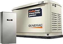 Generac 7043 22kW Air Cooled Guardian Series Home Standby Generator with 200-Amp Transfer Switch - Comprehensive Protection - Smart Controls - Versatile Power - Wi-Fi Connectivity - Bisque