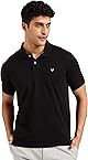 Allen Solly Men Jet Black Regular Fit Polo(AMKP317G04249_Jet Black_2XL)