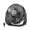 Gaiatop USB Desk Fan, 3 Speeds with Strong Airflow, 5.5 Inch Quiet Small Portable Table Fan, 90° Rotate Personal Cooling Fan For Bedroom Home Office Desktop Travel (Black)