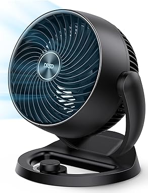 Dreo Fan for Bedroom, 12 Inches, 70ft Powerful Airflow, 28db Quiet Table Air Circulator Fans for Whole Room, 120° Adjustable 