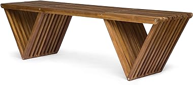 Christopher Knight Home Esme Outdoor Acacia Wood Bench, Teak Finish