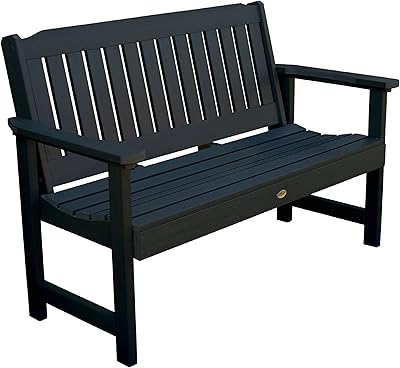 Highwood AD-BENW1-BKE Lehigh Garden Bench, 5 Feet, Black