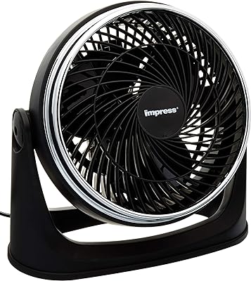 Impress IM-718TC Table Fan, 8-inch, Black