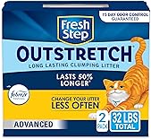 Fresh Step Outstretch, Clumping Cat Litter, Advanced, Extra Large, 32 Pounds total (2 Pack of 16lb Boxes)