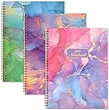 EOOUT Spiral Notebook, 3 Pack 11" x 8.5" College Ruled Notebook, Aesthetic Journaling Notebooks for Work School Office Home, 3 x 120 Pages, A4