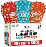 The Only Bean Crunchy Roasted Edamame - Healthy Snacks for Adults and Kids (Variety Pack), Low Calorie & Carb Keto Snack Food, Vegan Gluten Free High Protein Snacks (11g), Office Snack, 0.9oz 24 pack
