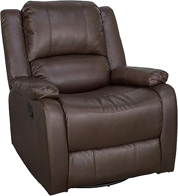 RecPro Charles Collection | 30" Swivel Glider RV Recliner | RV Living Room (Slideout) Chair | RV Furniture | Glider Chair (Chestnut, 1-Pack)