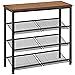 Pipishell 4-Tier Shoe Rack for Entryway and Small Spaces with Wooden Top & Metal Frames, Shoe Storage Organizer with Adjustable Storage Shelves, PISRB9WN