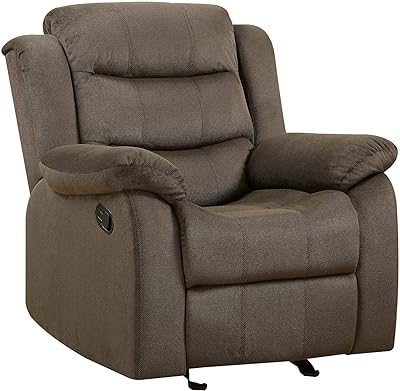 Coaster Home Furnishings Glider Recliner in Two Tone Chocolate