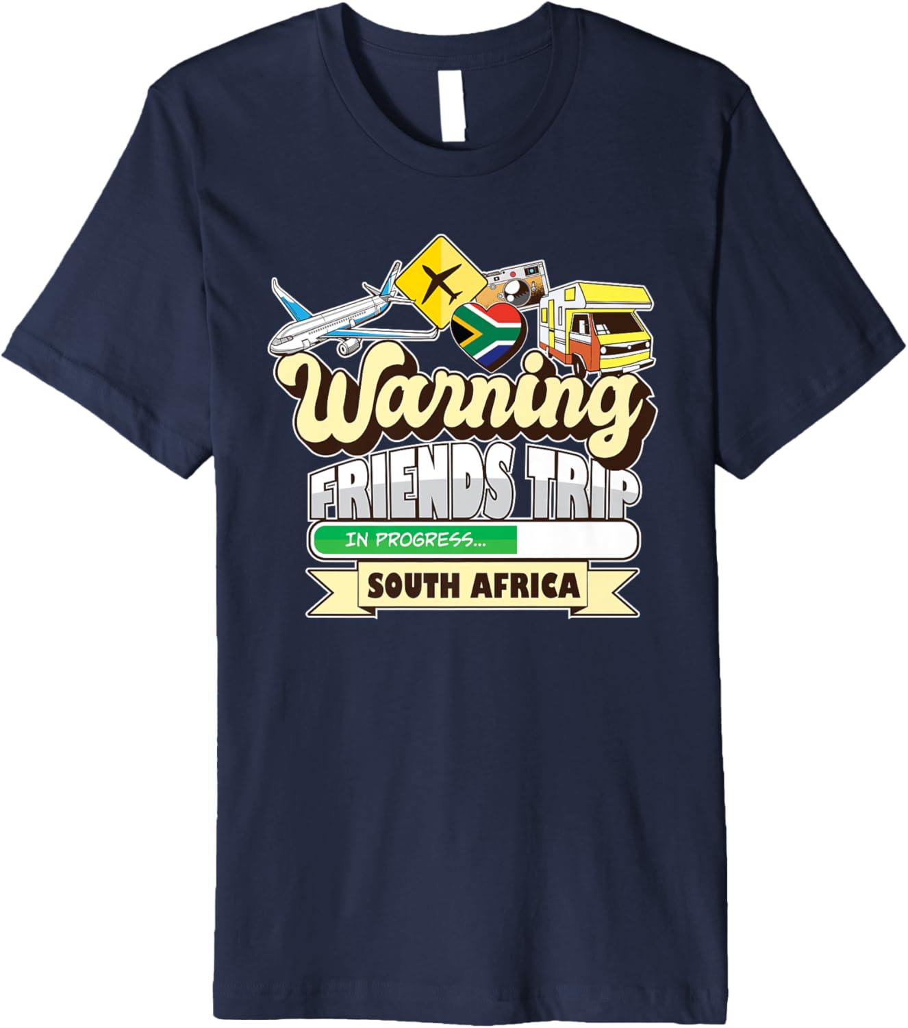 Warning Friends Trip in Progress South Africa Matching Premium T-Shirt