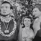 Lex Barker, Vanessa Brown, and Hurd Hatfield in Tarzan and the Slave Girl (1950)