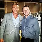 Dolph Lundgren and Jared Safier on set of Altitude