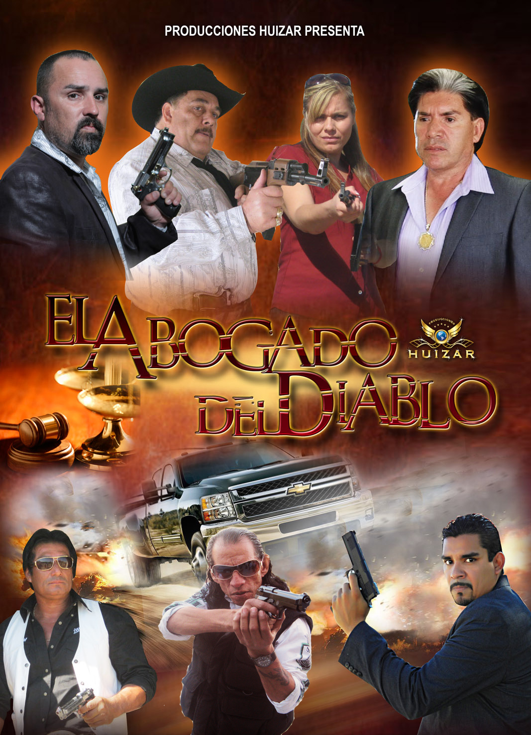 Amador Granados, Luis Huizar, Elias Hernandez, Vianey Huizar, Jesus Heredia, Victor El Indio Estrada, and Erix Estrada in El Abogado Del Diablo (2013)