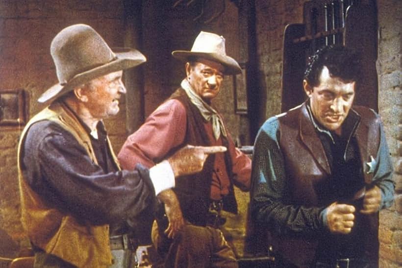 John Wayne, Walter Brennan, and Dean Martin in Rio Bravo (1959)