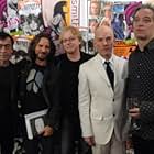 Michael Stipe, Bill Berry, Peter Buck, Mike Mills, Eddie Vedder, and R.E.M.