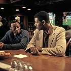 Omar Epps and Dennis Haysbert in Love & Basketball (2000)