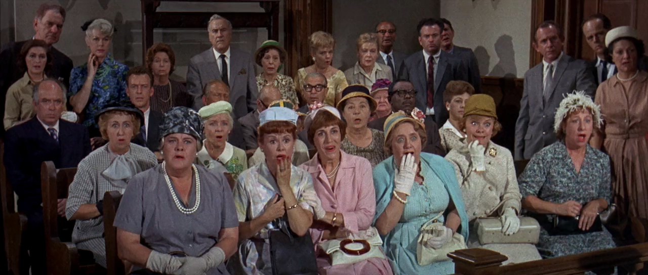 Ceil Cabot, Sandra Gould, Skip Homeier, Liam Redmond, Maxine Semon, Reta Shaw, and Ruth Thom in The Ghost and Mr. Chicken (1966)