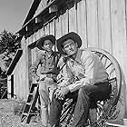 Connors and Crawford at 20th Century Fox Ranch (now known as Malibu Creek State Park) in 1958.