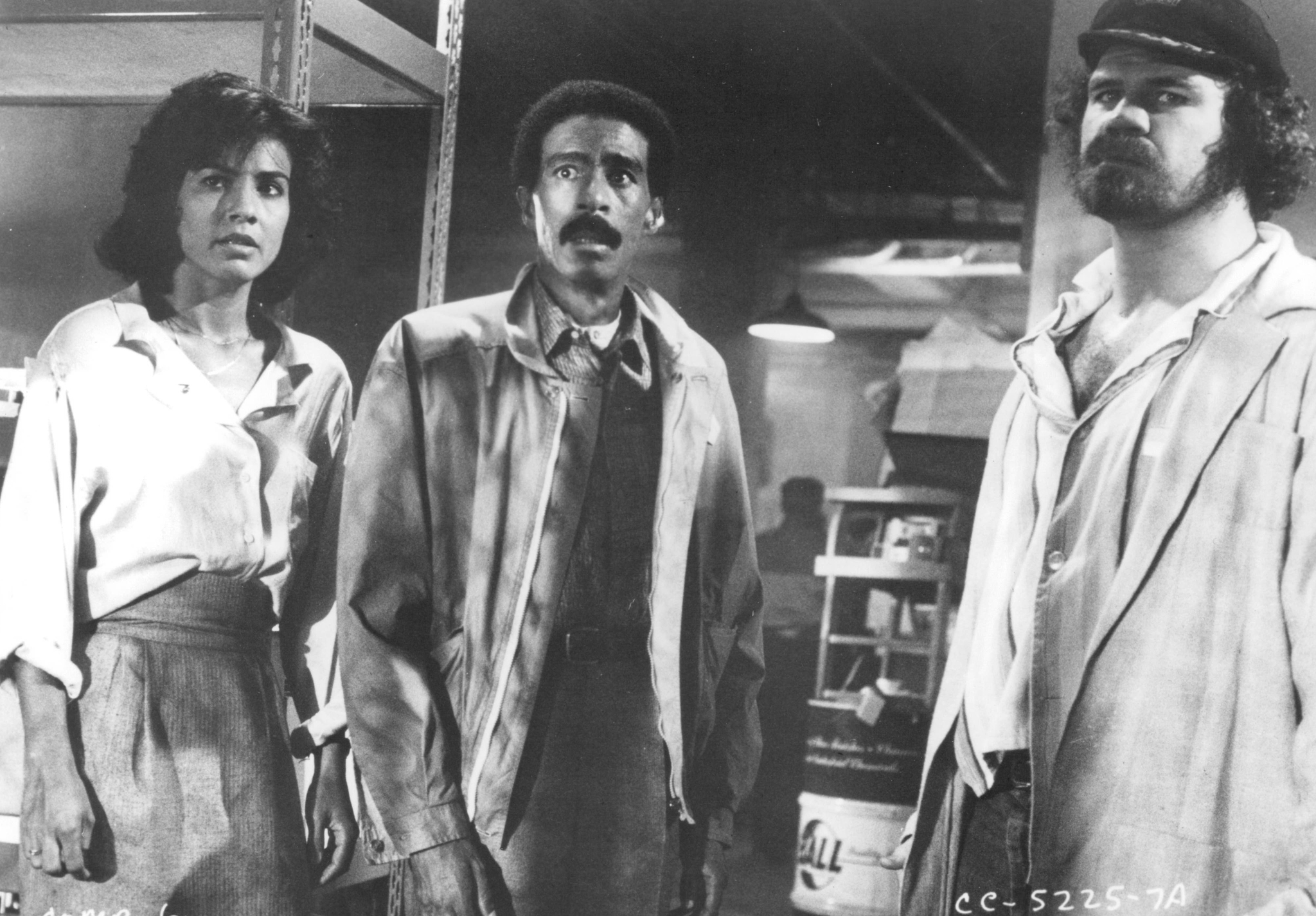 Richard Pryor, Rachel Ticotin, and Randall 'Tex' Cobb in Critical Condition (1987)