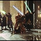 Ewan McGregor, Natalie Portman, Liam Neeson, Kenny Baker, Hugh Quarshie, Dominic West, and Liz Wilson in Star Wars: Episode I - The Phantom Menace (1999)