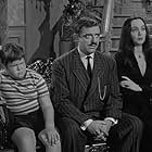 John Astin, Carolyn Jones, and Ken Weatherwax in The Addams Family (1964)