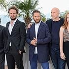 Jason Clarke, Tom Hardy, John Hillcoat, Shia LaBeouf, and Jessica Chastain at an event for Lawless (2012)
