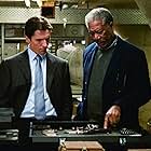 Morgan Freeman and Christian Bale in Batman Begins (2005)